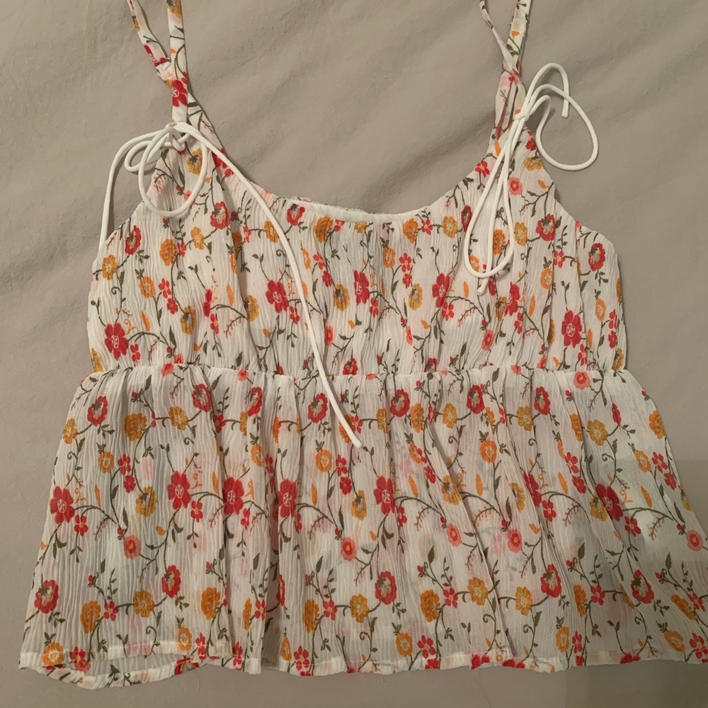 Forever21 tie crop top